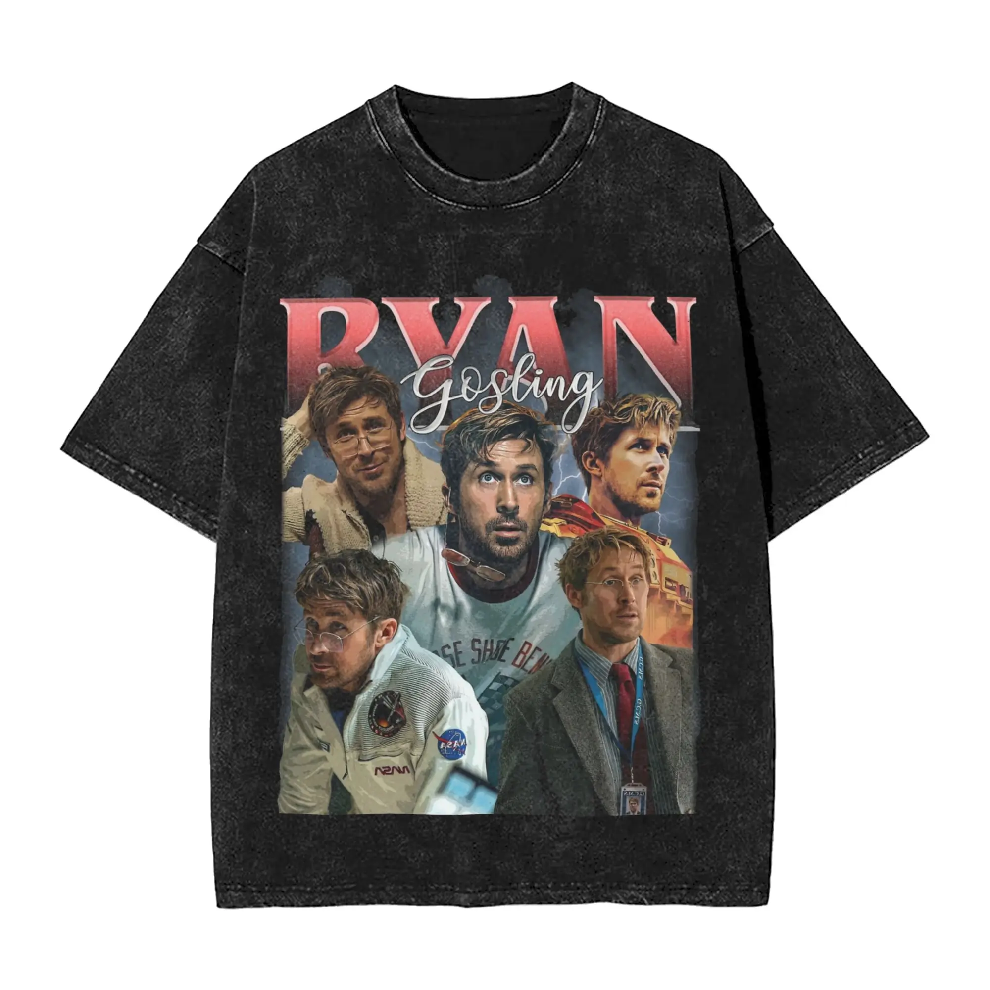 Ryland Grace Project Hail Mary Washed T Shirts Streetwear T-Shirt Ryan Gosling Tee Shirt Men Women Cotton Graphic Printed