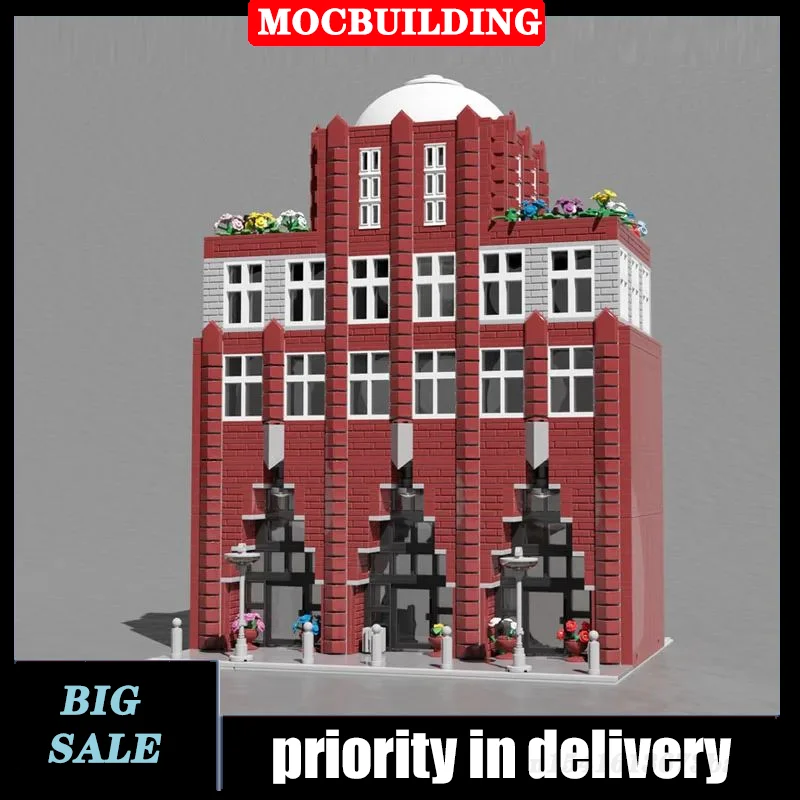 

MOC City Scene Architectural Style Model Building Block Assembly High Building Apartment Store Collection Series Toy Gifts