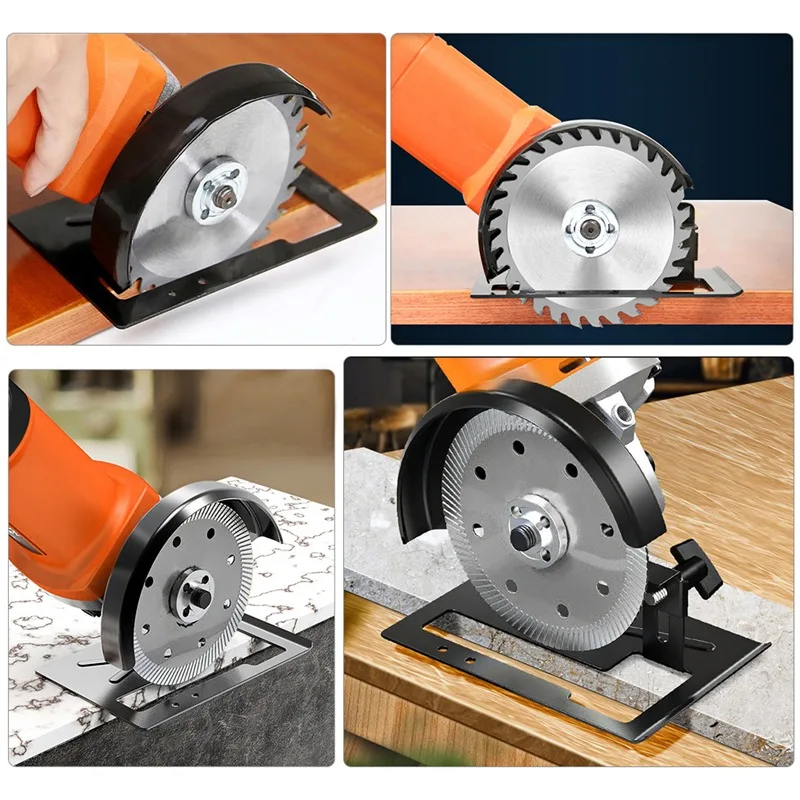 Supporto per staffa per smerigliatrice angolare regolabile macchina per il taglio dei metalli supporto per copertura di protezione della Base addensata strumenti per la lavorazione del legno