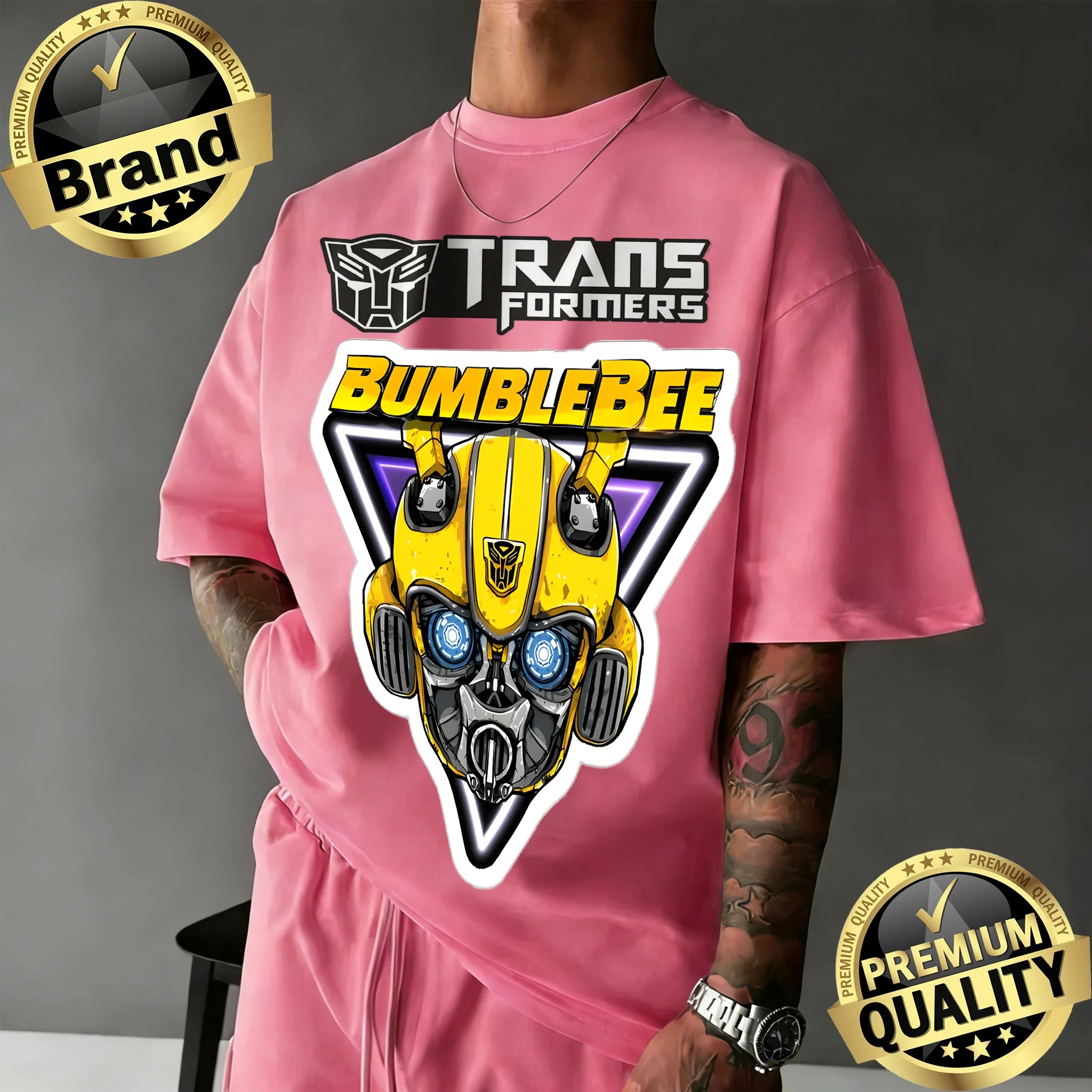 

2026 Summer Hasbro Transformers Bumblebee Graphic 100% Cotton Printed T-shirt Comfort Versatile Breathable Y2KComfortable Casual