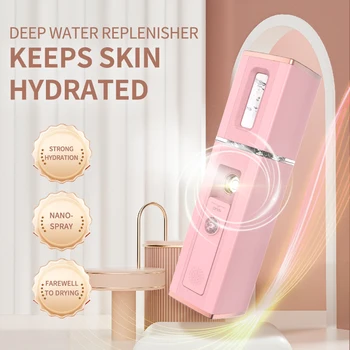 USB Rechargeable Nano Moisturizer, Portable Facial Mist Sprayer, Suitable for Travel and…