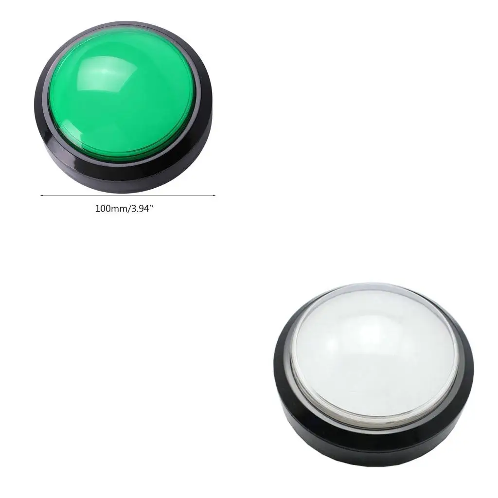 

Q39E 100mm Big Round Push Button LED Illuminated with Microswitch for DIY Arcade