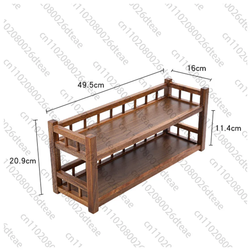 Walnut Tea Set Storage Rack Solid Wood Multi-layer Shelf Desktop Living Room Decoration Bogu Rack Simple Teapot Ornament