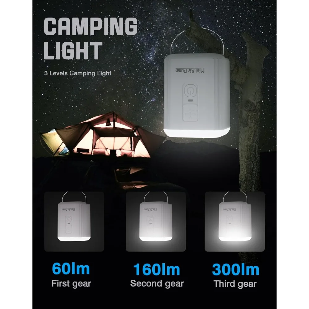 Mini Air Pump for Inflatables with 1600mAh Battery USB Rechargeable, Portable Air Mattress Pump to Inflate Deflate for Pool