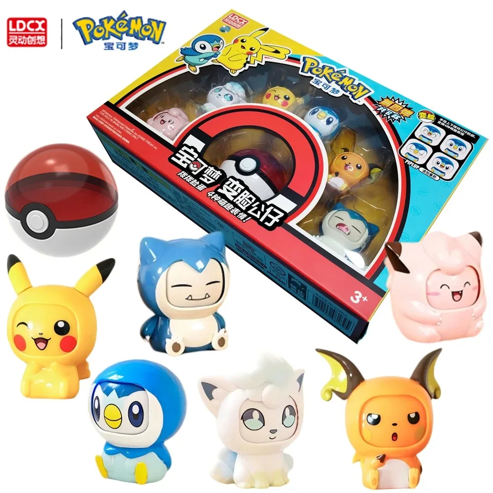 new-original-ldcx-pokemon-face-changing-action-figures-cute-collectible-model-car-home-decor-toys-holiday-gifts-for
