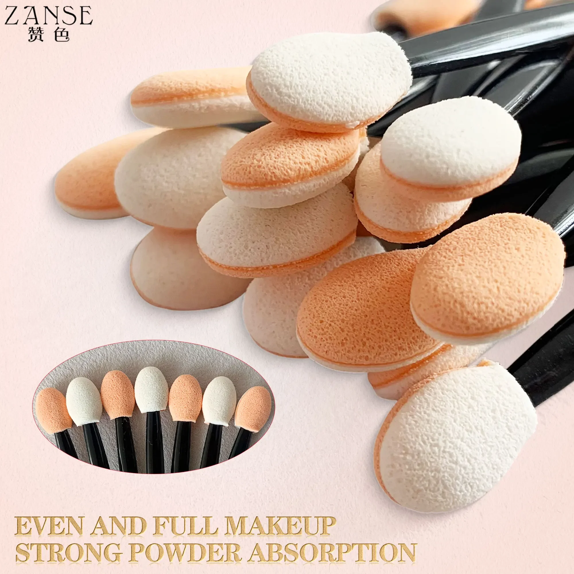 ZANSE Oogschaduw Borstel 10/20PCS Dubbelzijdig Spons Oogschaduw Borstels Make Cosmetische Applicator voor Oogschaduw Palet