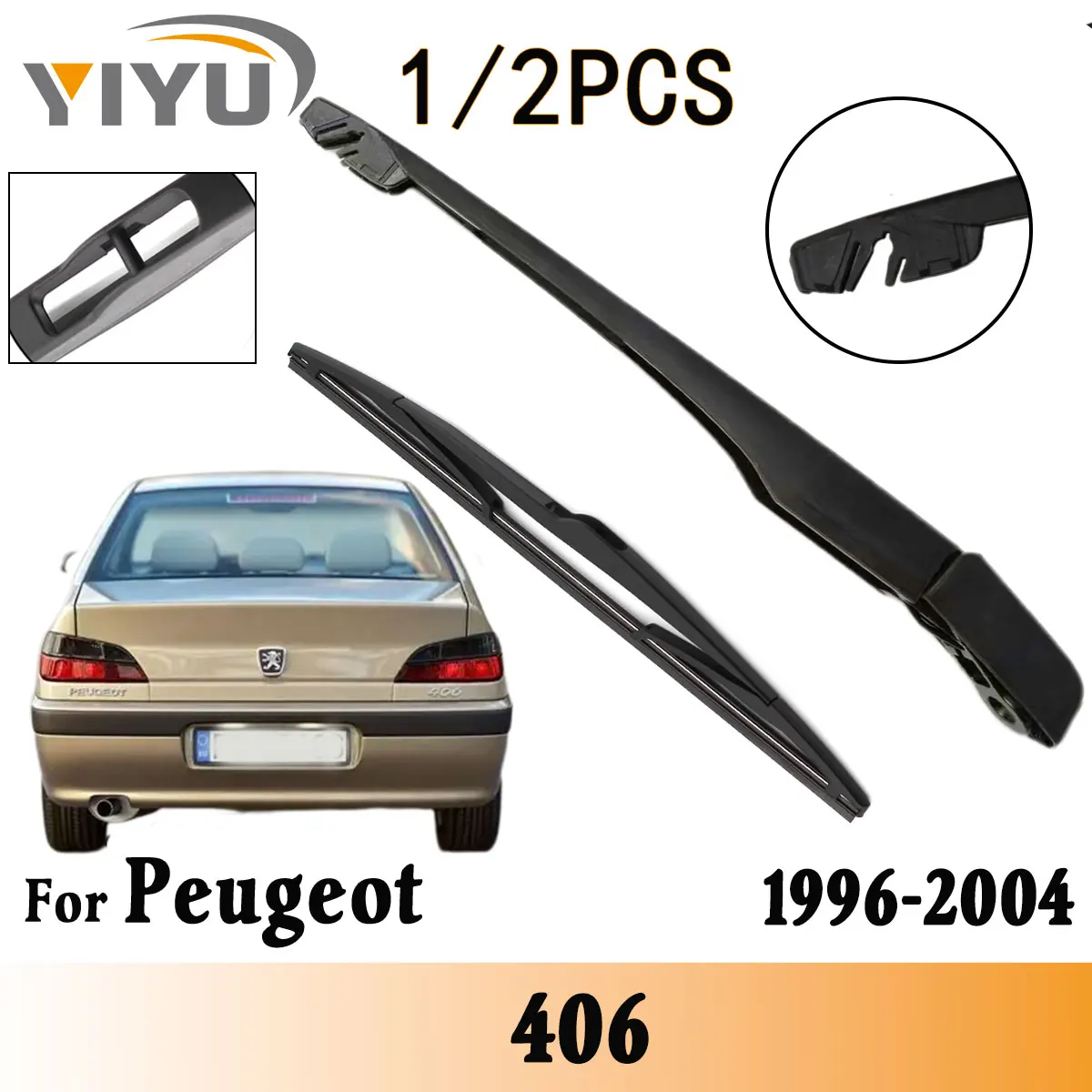 

1/2 шт., комплект рычагов заднего стеклоочистителя для Peugeot 406 1996-2004, лобовое стекло, аксессуары для заднего стекла