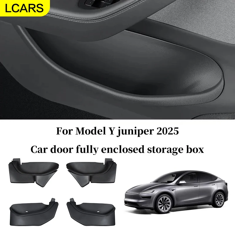 

For Tesla Model Y Juniper 2025 Door Storage Box Liner Protective Mat Door Slot Organizer Car Accessories