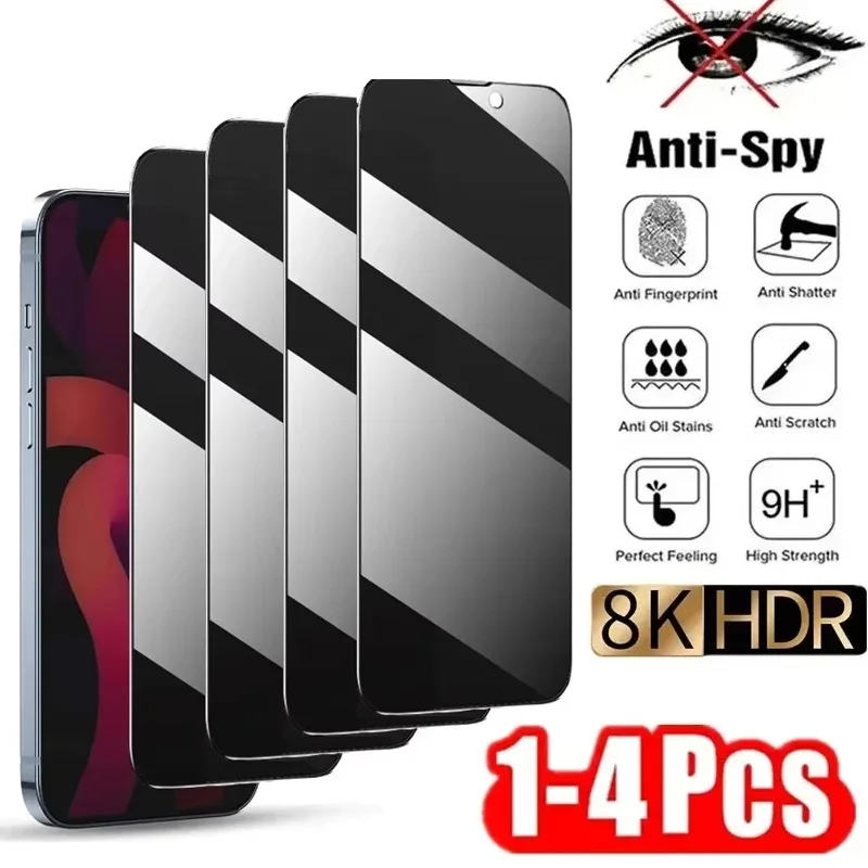 1-4PCS Anti-Spy Glass for Samsung Galaxy A55 A54 A53 A52 5G A35 A34 A15 A33 A25 A05 A31 A12 J6 J8 2018 J4 Plus M31 M30 M42 M54