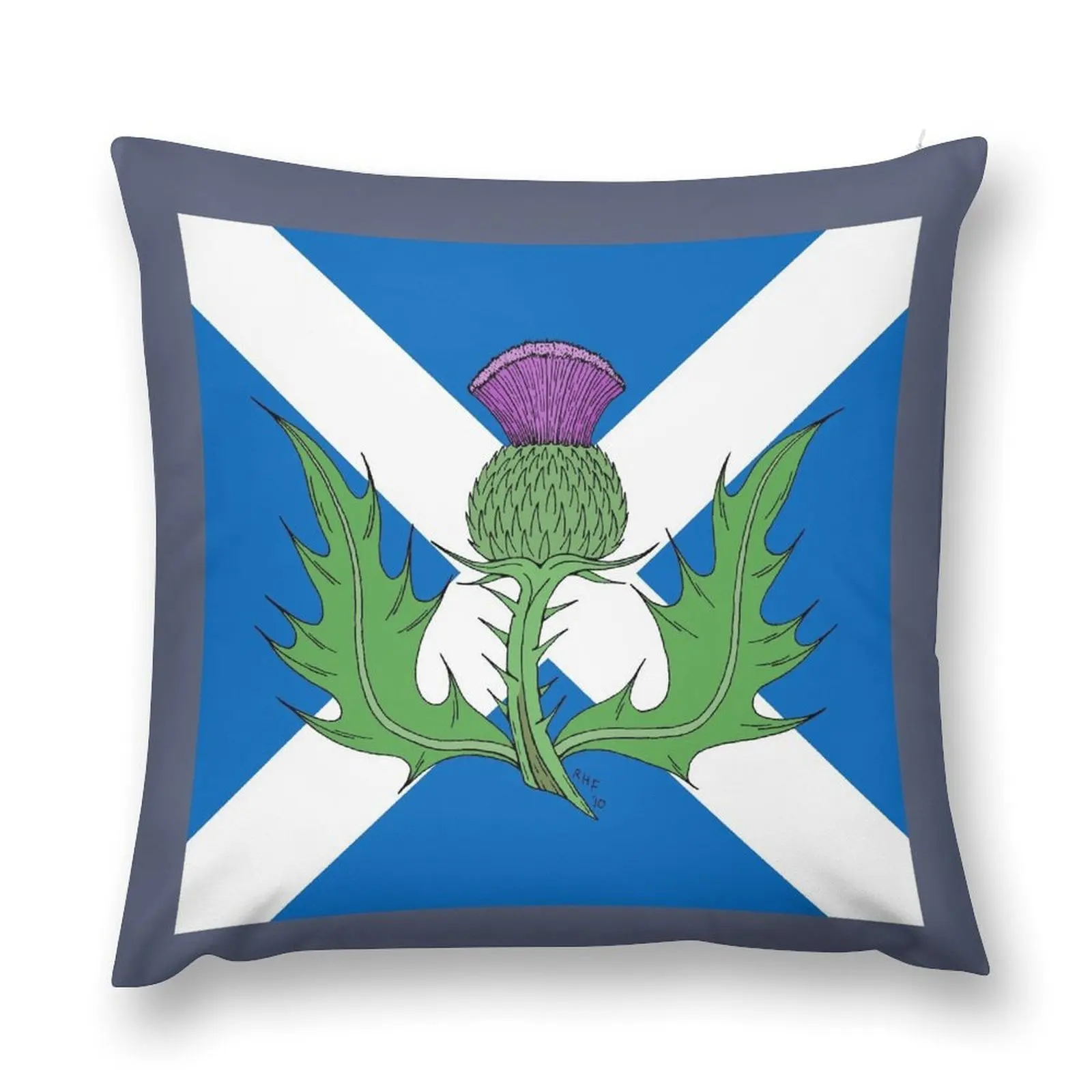 Scottish Thistle & Saltire Throw Pillow Cushion Cover Set Luxury Sofa Cushions Bed pillowcases Marble Cushion Cover pillow