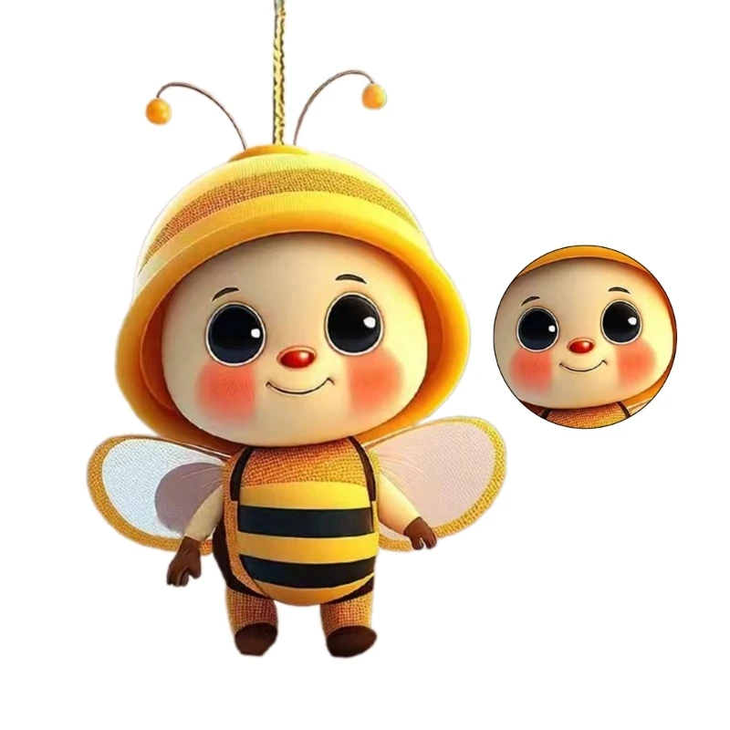 Bees Ornament Car Mirrorr Hangings Decorations Car Rear View Mirrorr Hold Hangings Access Bag Ornament Dropshipping