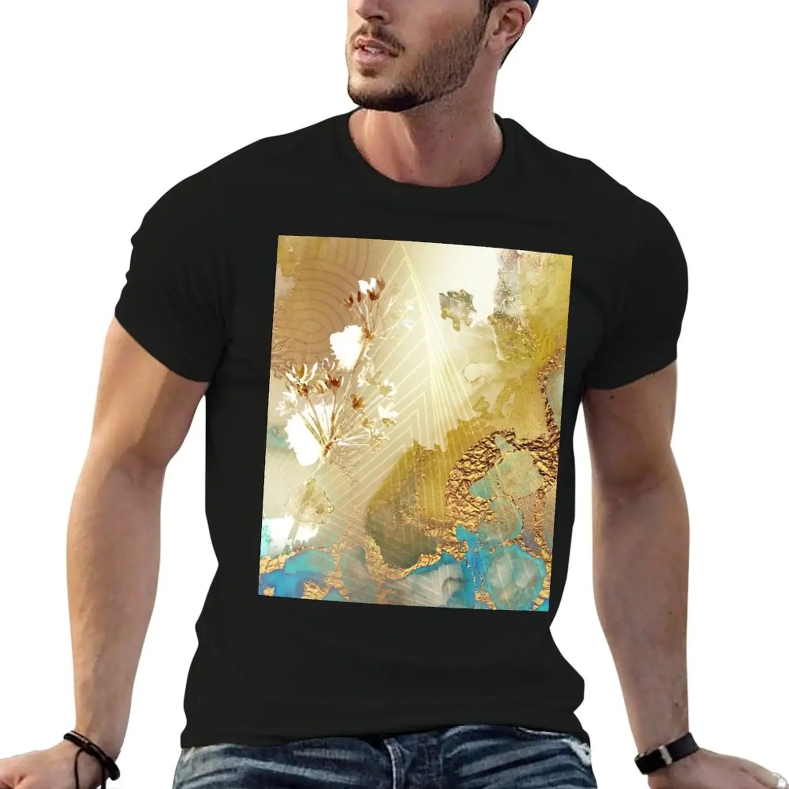 

Abstract blooming world T-Shirt anime t shirts customs anime clothes plus size clothes cotton t shirt men