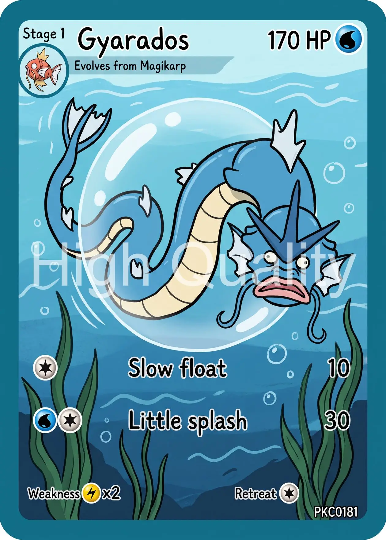 7Pcs PKM Cards PTCG Ocean Doodle Style Gyarados Kyogre Lapras Blastoise Vaporeon Suicune Primarina Collection Cards PTCG