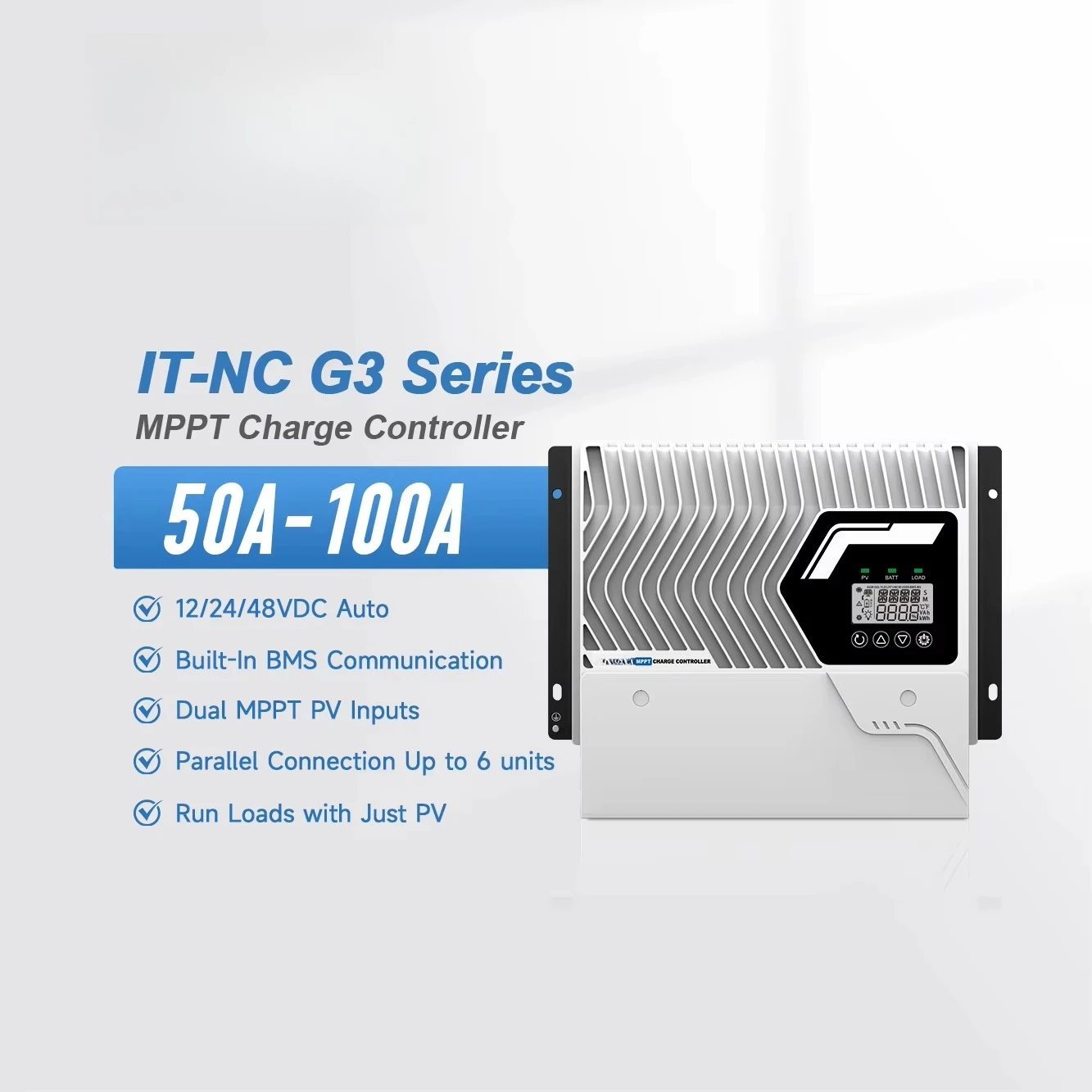 New Arrival  IT10420 NC G3 100A PV 200V ET-NC G3 Series  Charge Controller for Battery Storage