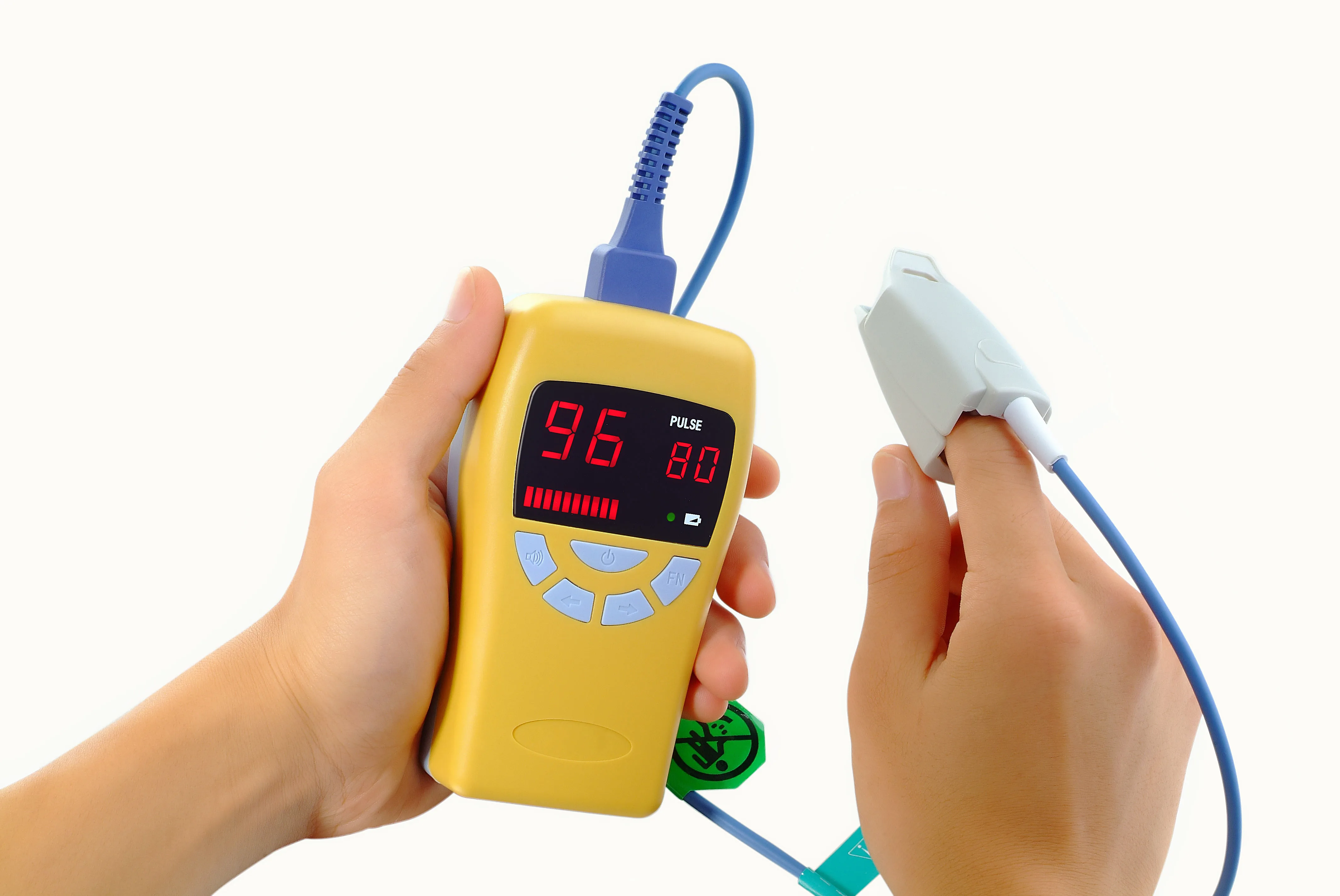 Handheld pulsoximeter, compact, klein, licht, gemakkelijk voor dragen en hanteren, apparatuur voor patiënten