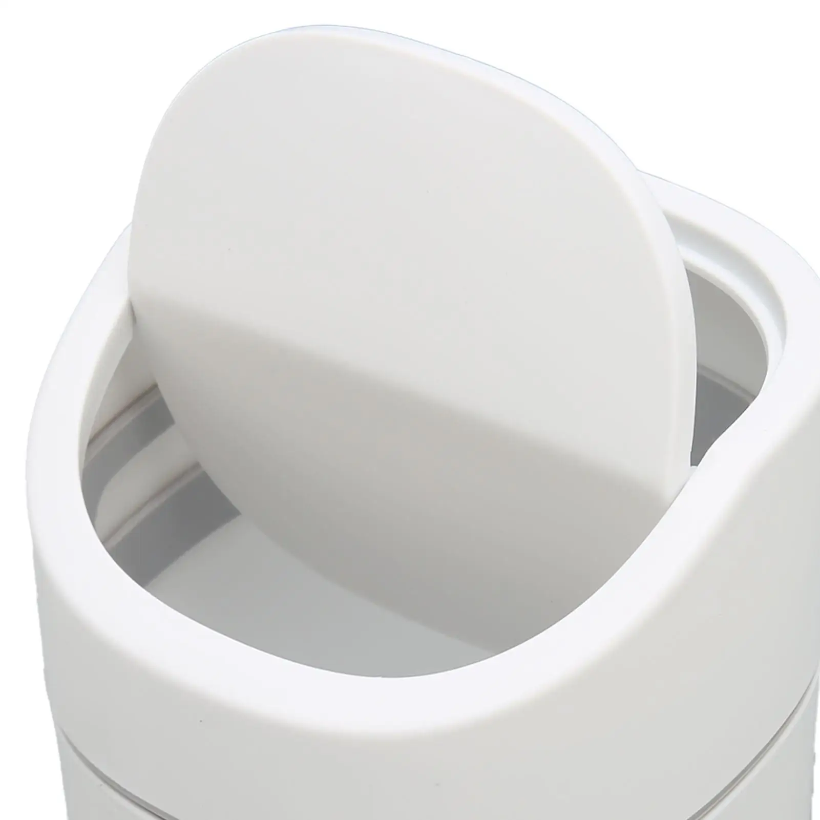 2L Mini Desktop Garbage Can with Flip Button Cover - Odor Reduction Trash Collector