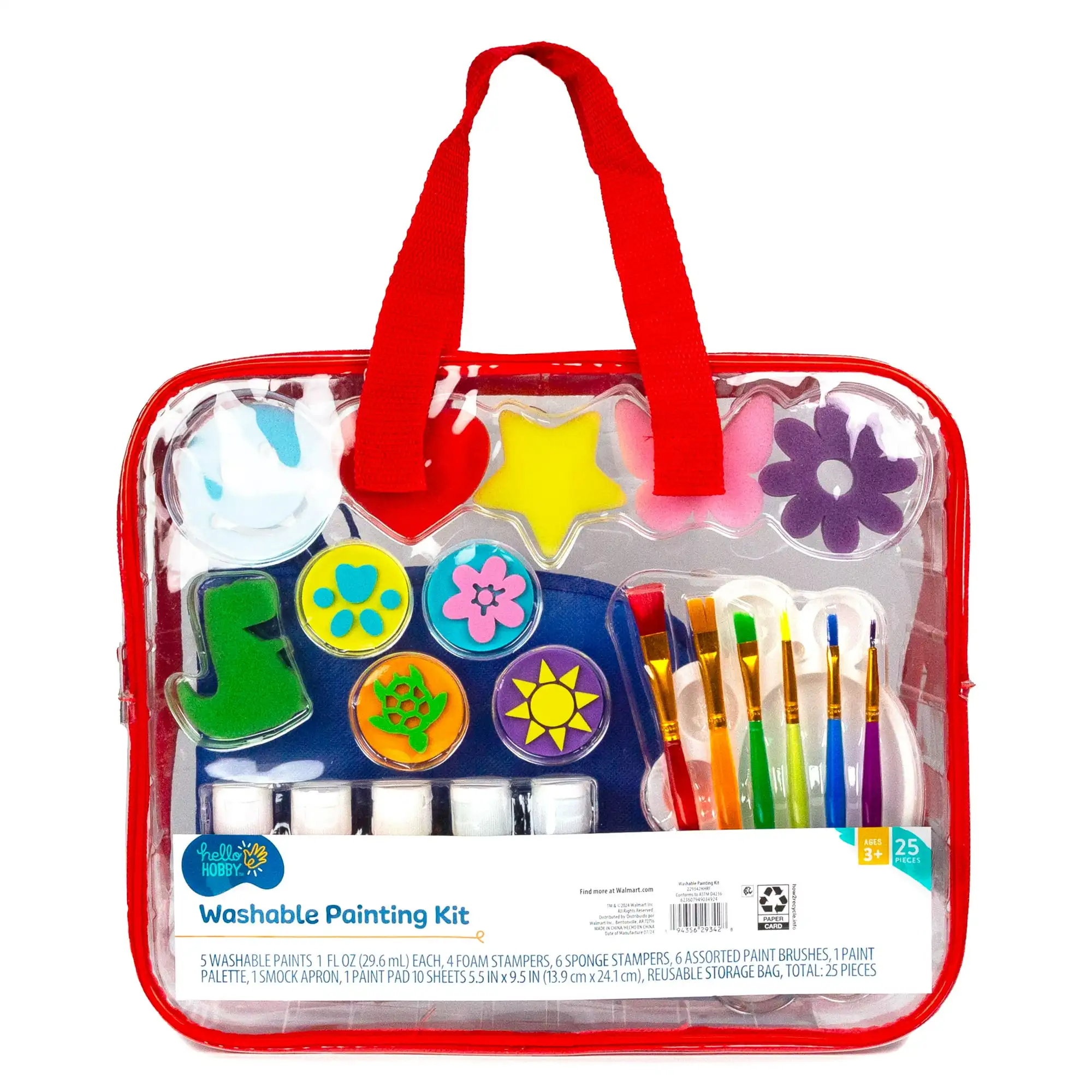 

Hello Hobby Washable Painting Kit, 25 Pieces