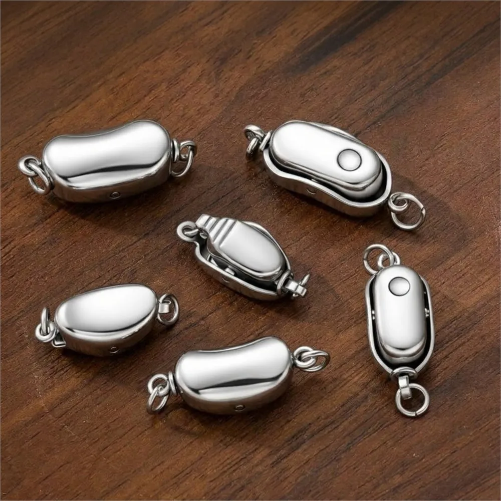 2/5Pcs Stainless Steel Jewelry Clasps Oval Box Connector Clasps For DIY Women Bracelet Necklace Making Accessorie Buckle Finding