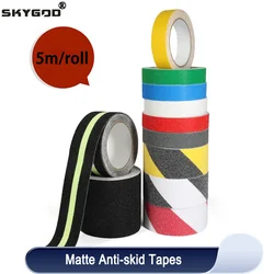 PVC Matte Tape Width 2.5/5/10cmx5m Waterproof And Wear-resistant Sandpaper Stairs PET Matte Non-slip Sticker Strip