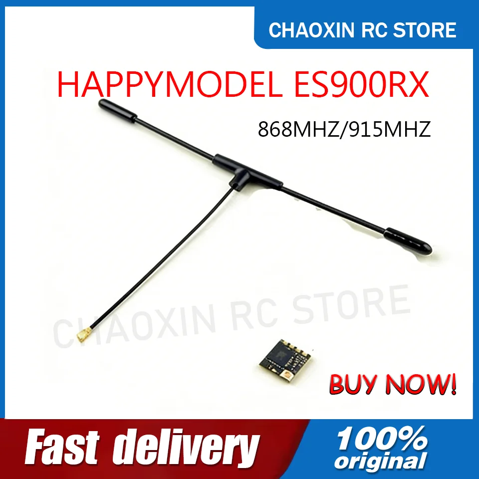 

Приемник HappyModel ES900RX 915МГц/868МГц 5В, выходная мощность 50мВт, легкий, для радиоуправляемых самолетов, FPV-дронов дальнего радиуса действия, запчасти для DIY-сборки