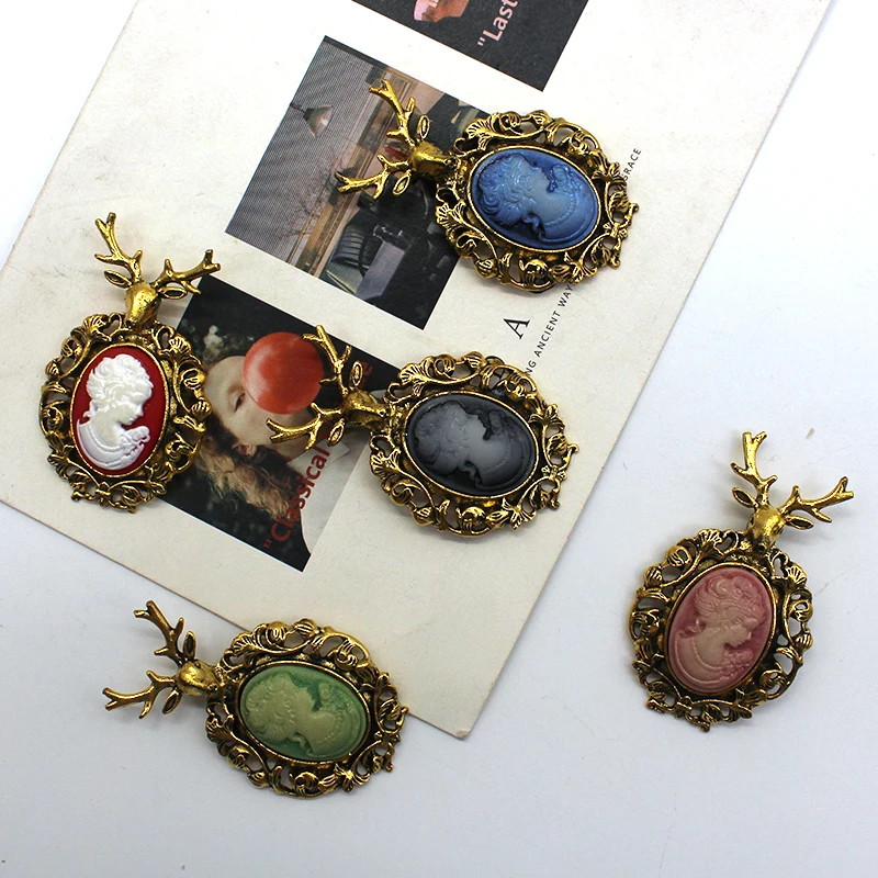 5 pieces of antique gold deer antlers beauty head DIY accessories, clothing, hair accessories, bow accessories
