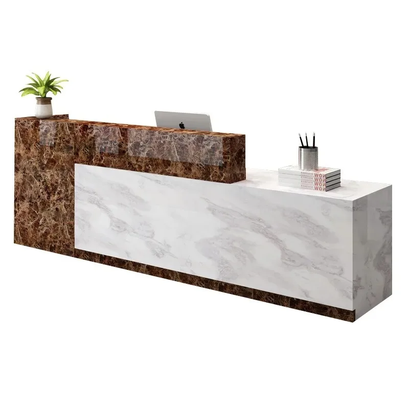 Reception Counter Cosmetics Aesthetic Salon Desk Modern Restaurant Minimalist Furniture Luxury Room Office Table Spa Beauty Bar