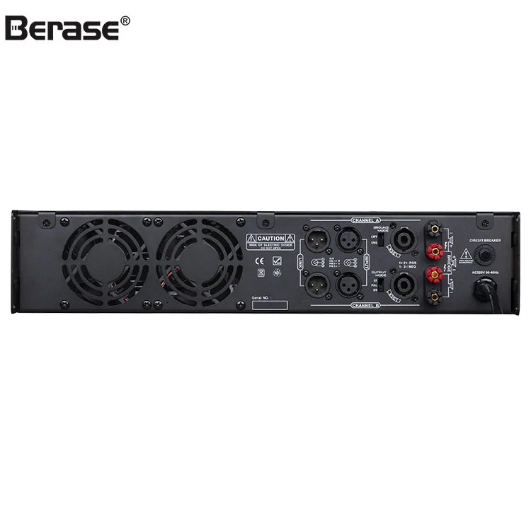 Berase HA-1000 Amplifier and Speakers Power Mixer Pa Amplifier Audio 2 Channel Power Public Address