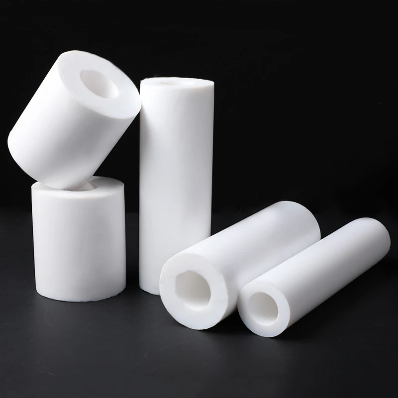 

White PTFE Tube Hollow Pipe Rod Non-Toxic OD 10-25mm ID 5-20mm Plastic Tube