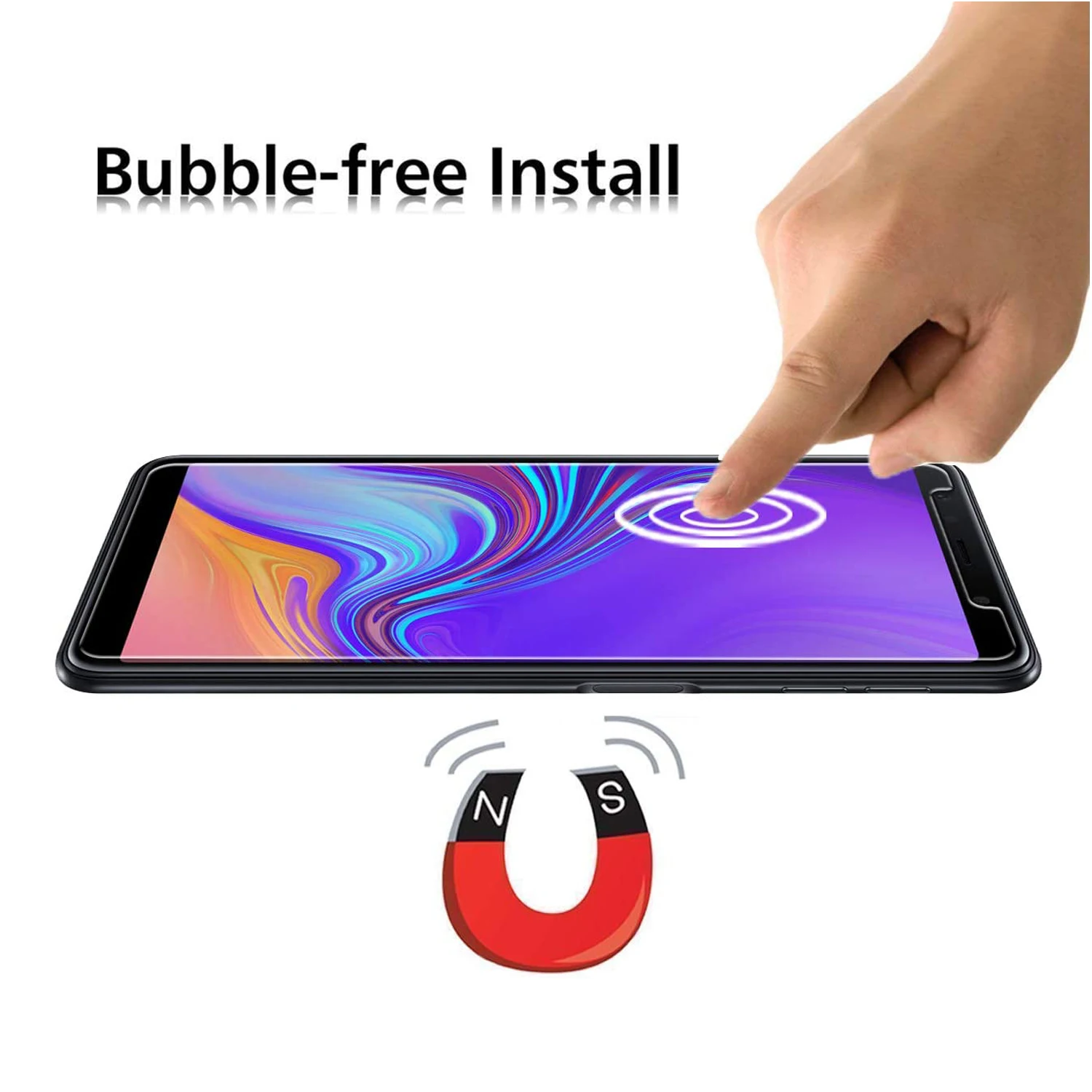

2/4Pcs Tempered Glass For Samsung Galaxy A7 2018 HD Screen Protector
