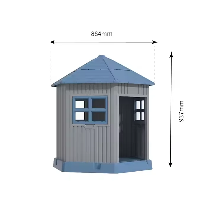 New  Outdoor Dogs Kennel Rain Mildew Resistant UV Protected Durable Easy Clean Plastic Breathable Button Closure All