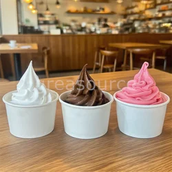 3.94in Small Cute Cup Chocolate Festive Day Smooth Ice Cream Strawberry Flavour Food Model Soft Serve Fake Dessert Snack Vanilla