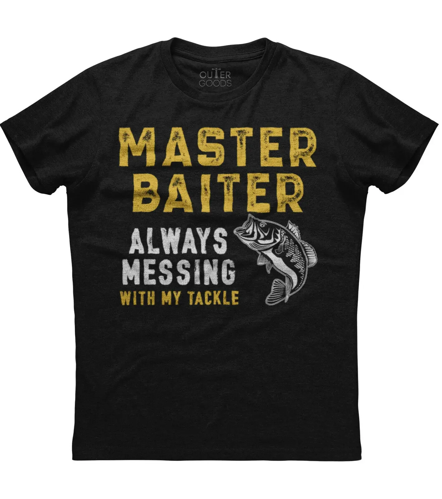 Master Baiter Always Messing with My Tackle. Funny Angler Gift T-Shirt. Summer Cotton O-Neck Short Sleeve Mens T Shirt New S-3XL