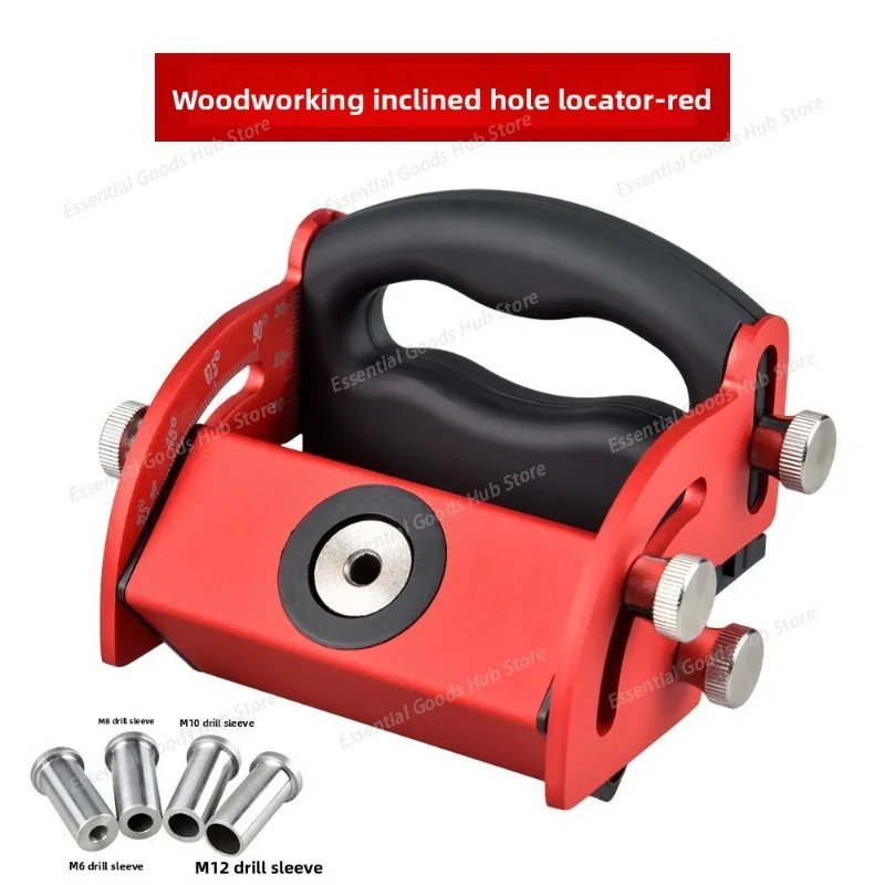 

Luminum Alloy Drill Angle Guide Hole Locator Drilling Locator Wood Splicing Installation Tool For Line Scriber Woodworking