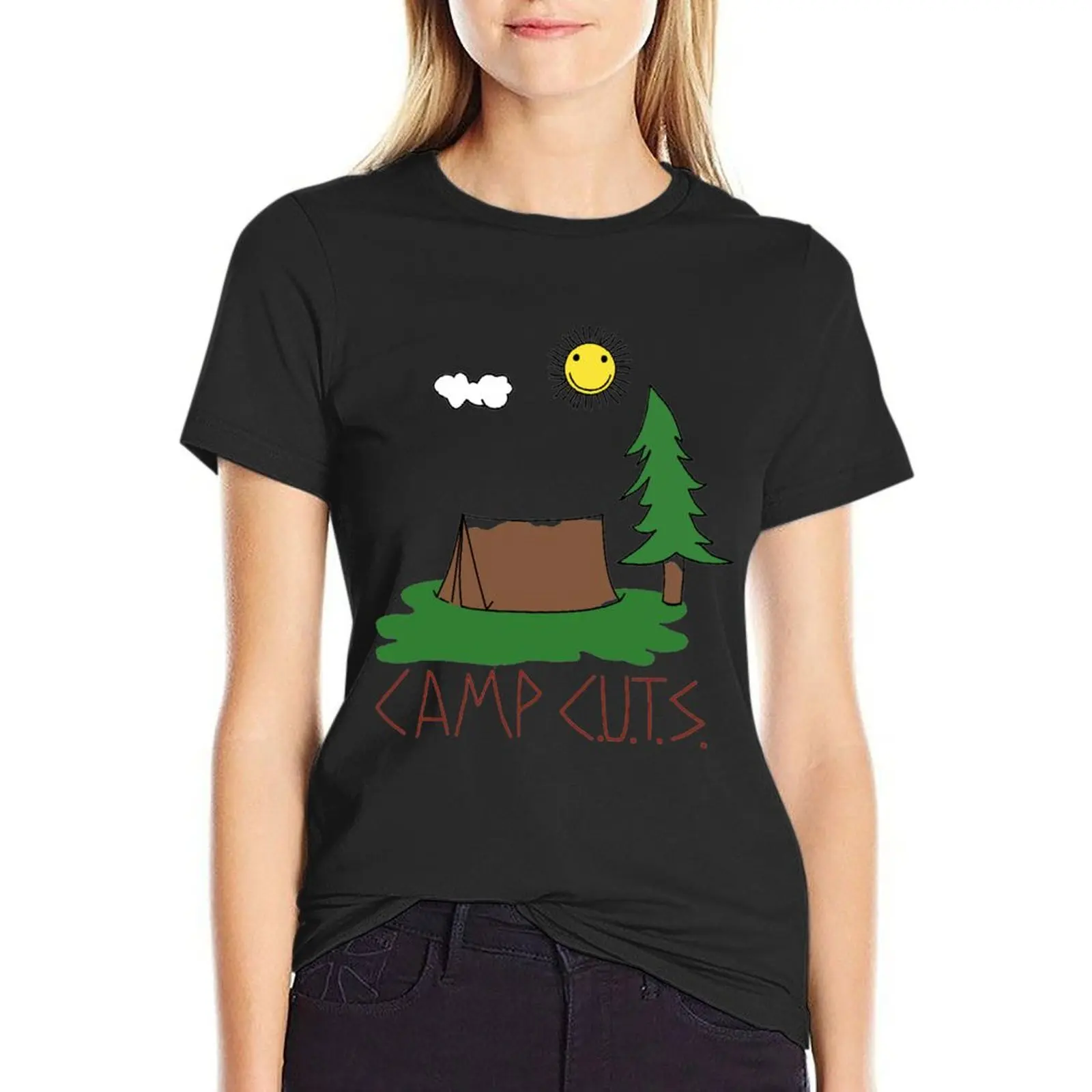 

CAMP C.U.T.S T-Shirt customs design your own anime clothes korean fashion animal print shirt for girls black t shirts for Women