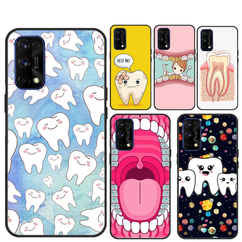 Cartoon Dentist Dental Teeth For Realme C67 C75 C61 C55 C53 C51 C21Y C25S GT 7 Pro 5 6 GT 6T 10 11 12 13 14 Pro Plus Case