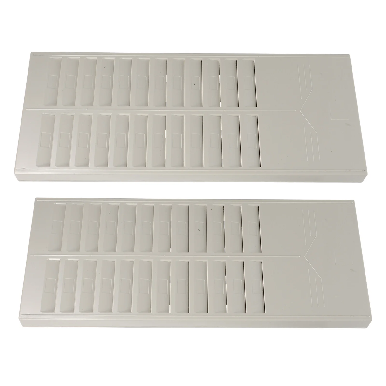 2Pcs Attendance Card Rack Holder Plastic Organizer 24 Slots Office Desk Employee Badge Display Time Attendance Payroll Recorder