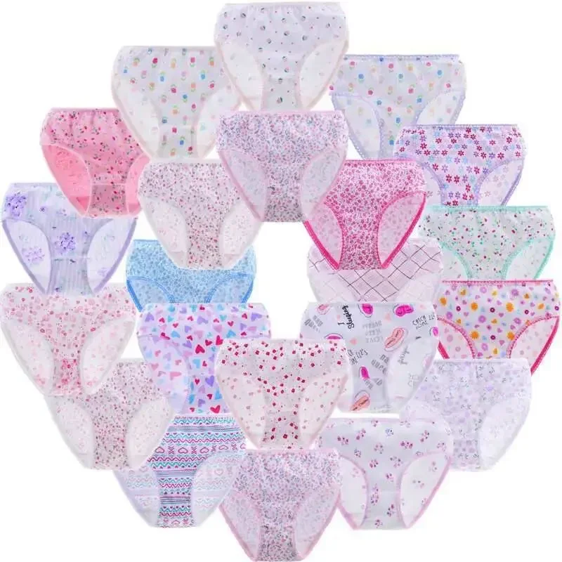 12pc/Lot Baby Girls Boys Underwear Cotton Panties Kids Short Briefs Children Underpants