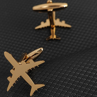 Cufflinks Stainless Steel Accessories Fashion Airplane Personalized Mens Shirt Matching Valentine's Day Christmas Memorial Gifts