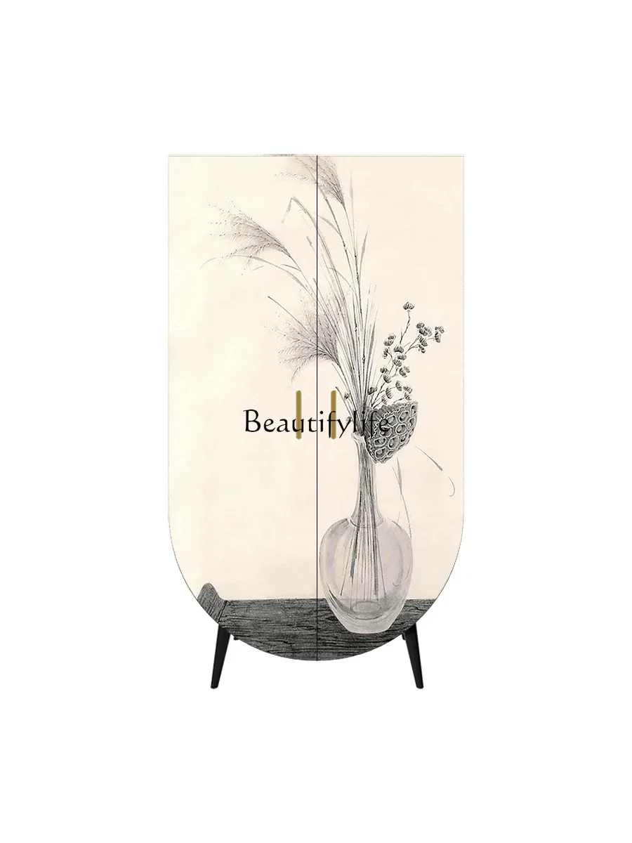 

lNew Chinese Style Solid Wood Modern Light Luxury Storage Wall Storage Cabinet Locker