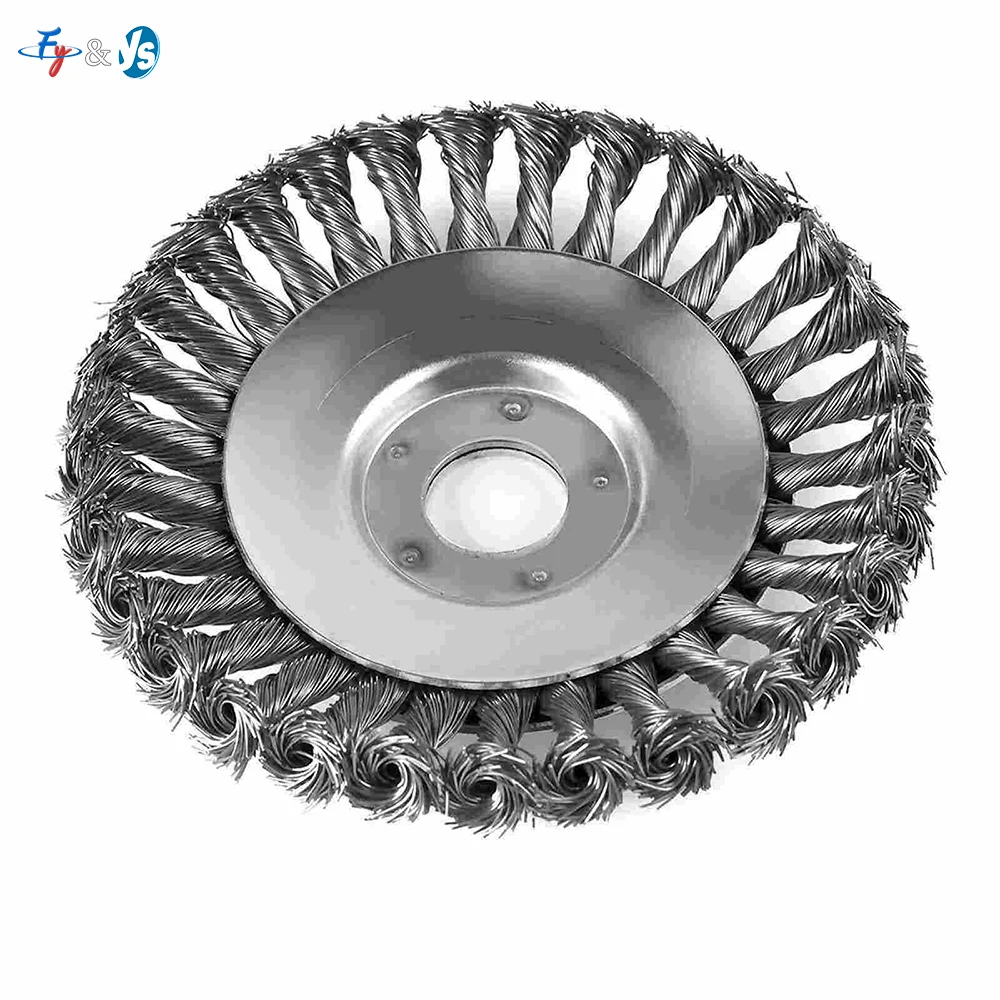 Steel Wire Wheel Brush Garden Lawn Brush Trimmer for Grass 8inch Weeding Derusting Wheel