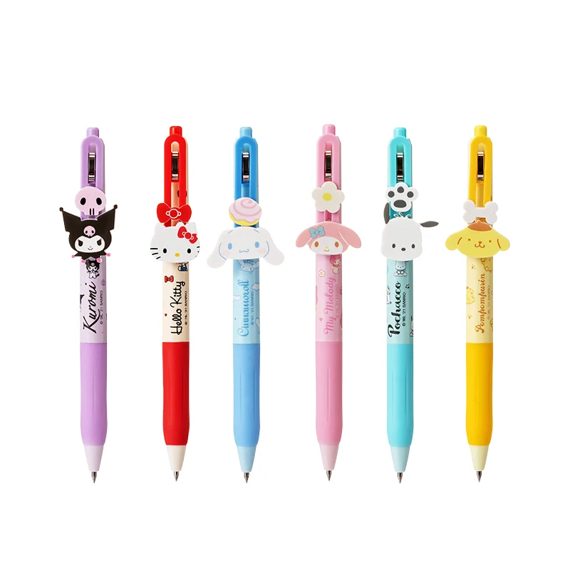 

Sanrio Anime Surrounding Hello Kitty Cinnamoroll Kuromi Childlike Fun Press Neutral Pen Birthday Gift for Children and Girls