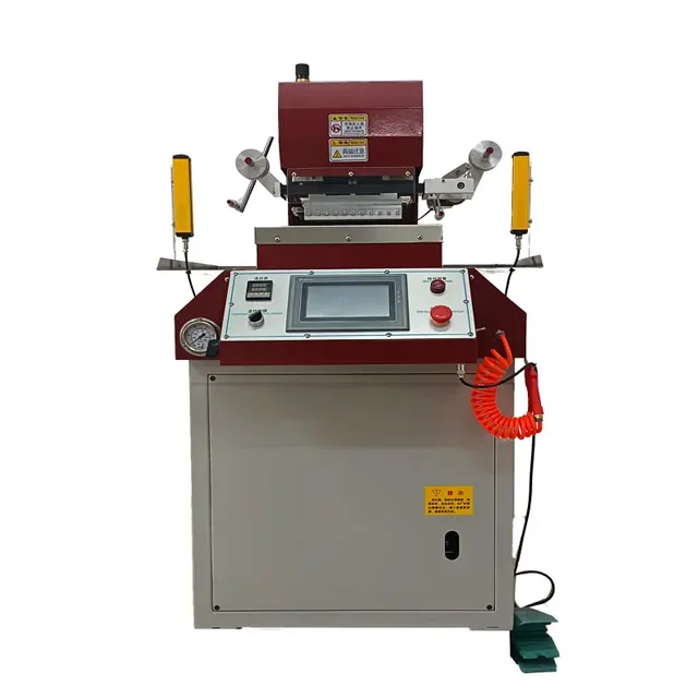 Automatic PU Leather Logo Heat Embossing Machine New Condition Motor Pump Bag Leather Stamping Label Patch Embossing Machine