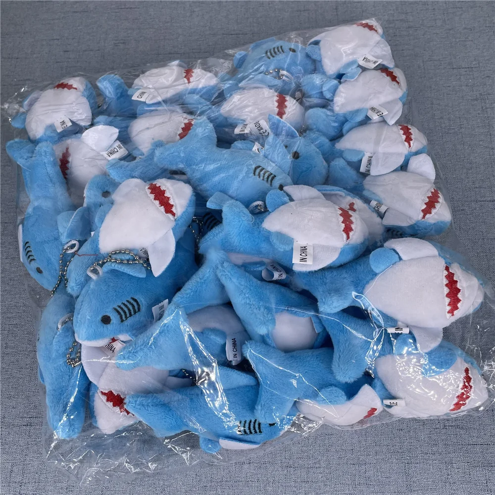 

Оптовая продажа, 30 шт./лот, 8 см, плюшевая игрушка в виде акулы, плюшевая игрушка-подвеска с подвеской