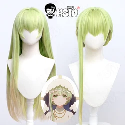 Saint Cecilia peruka do Cosplay peruka z włókna syntetycznego Anime Shiro Seijo do Kuro Bokus 「 HSIU 」 zielony żółty Gradient długa peruka + czapka z peruką