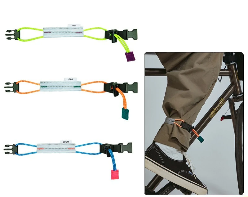 

Outdoor Sports Cycling Reflective Rope Strap Pants Night Run Buckle Elastic Rope