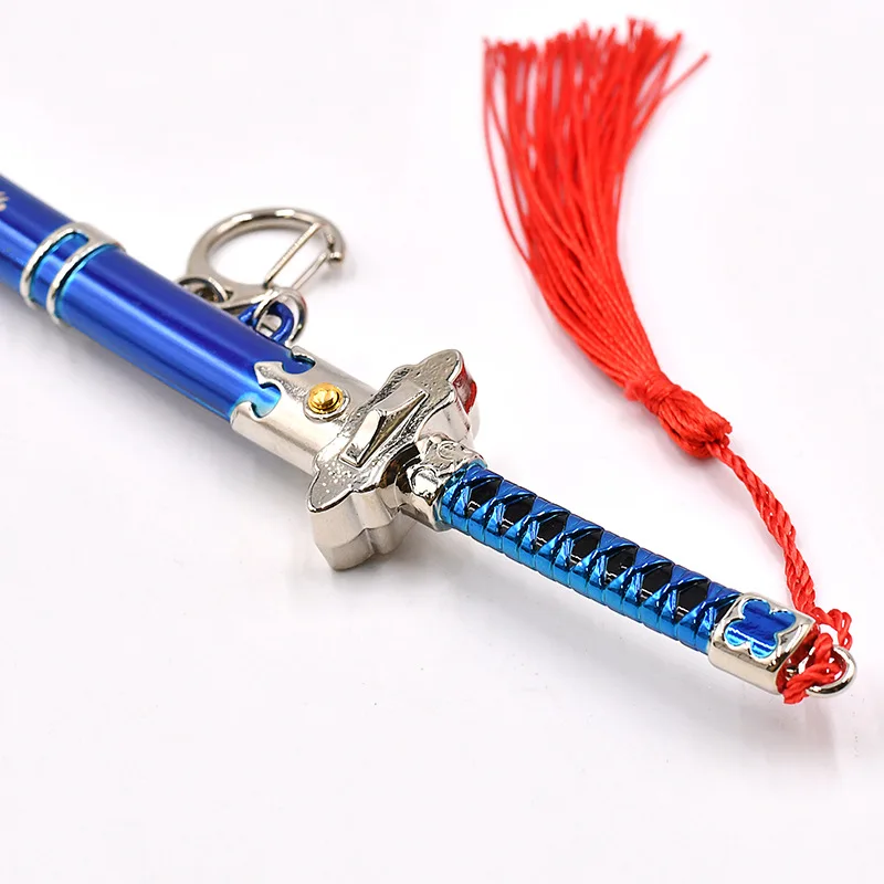 23ซม.หมอผีญี่ปุ่นอะนิเมะโลหะอาวุธรุ่นBouncingกระโดดดาบหัตถกรรมKatanaของเล่นเครื่องประดับคอลเลกชัน