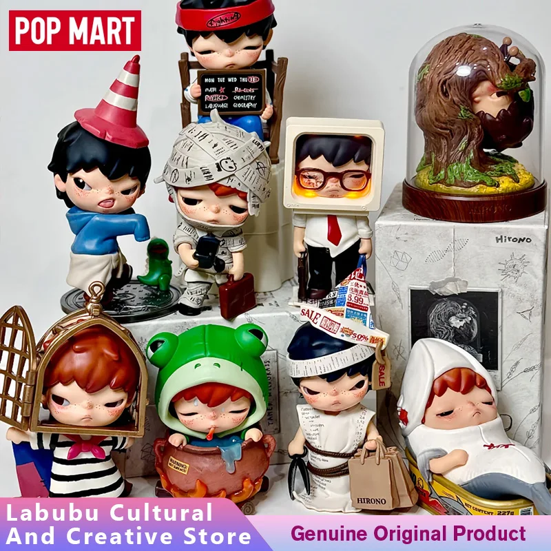 

New POP MART Hirono Tamed Wildgrass Serie Figure Genuine Blind Box Cute Desktop Decor Trendy Toy Collection Mystery Box Gifts