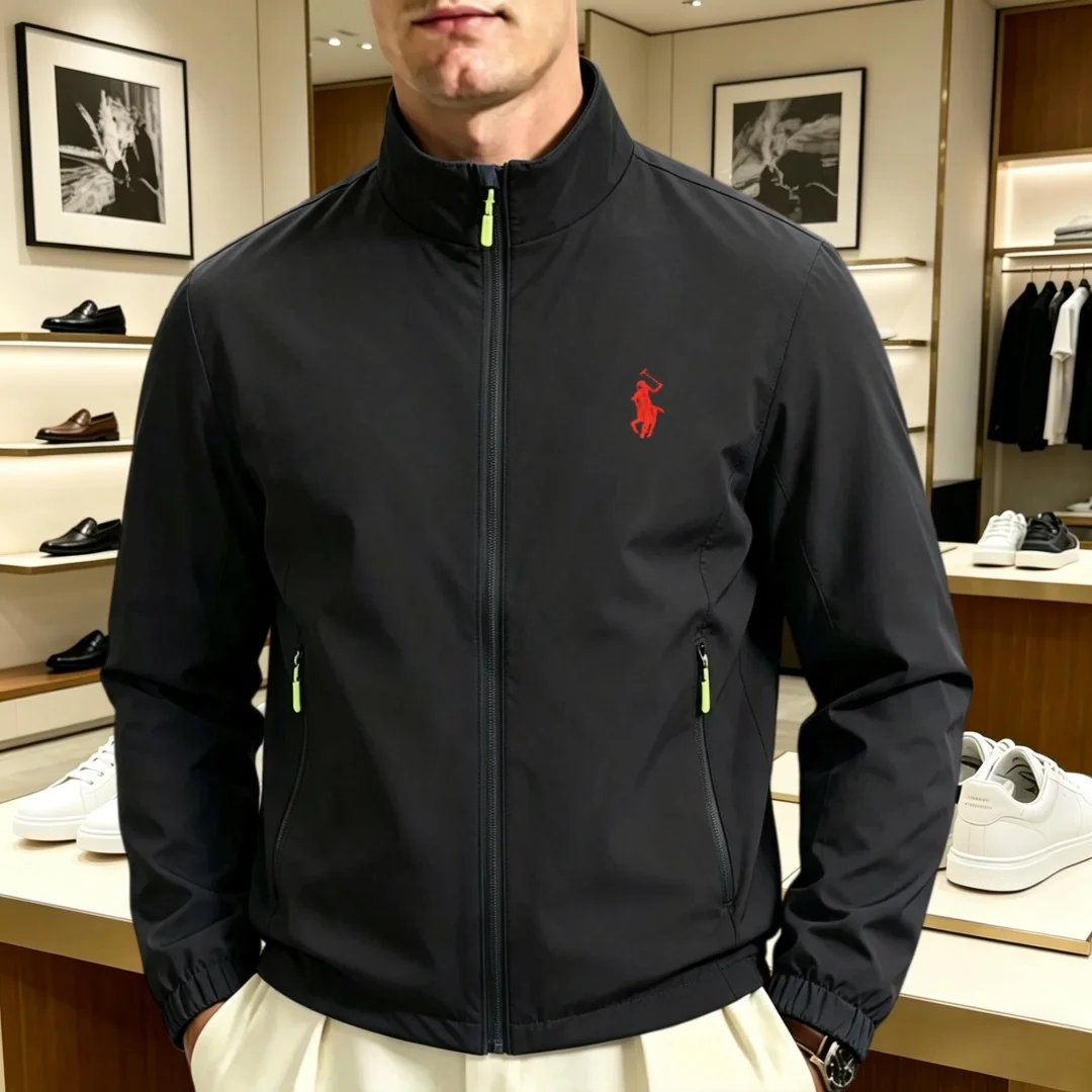 2026new high-end brand men's women's long sleeve zipper jacket autumn fashion exquisite Embroidery waterproof wear-resistant top