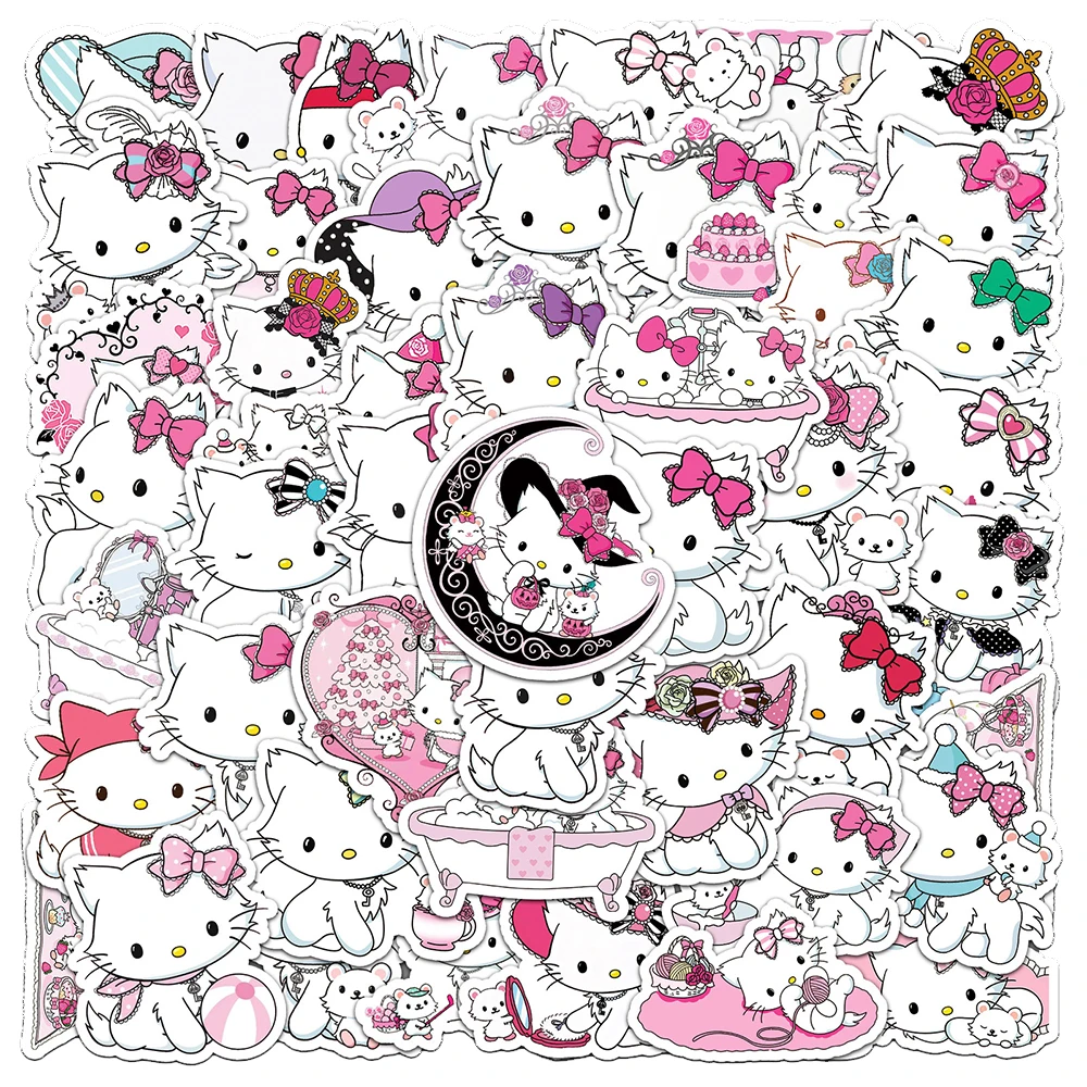 

10/30/50pcs Cute Cartoon Charmmy Kitty Stickers Sanrio Hello Kitty Decal Laptop Notebook Phone Waterproof Decoration Sticker Toy