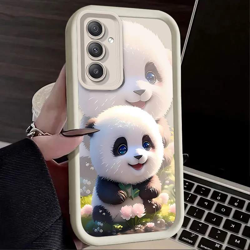 Lovely Cartoon Panda Soft Case for Samsung Galaxy A35 A55 A15 A25 A16 A06 A05 A05S A24 A13 A23 A12 A22 A32 A52 A71 A51 4G TPU